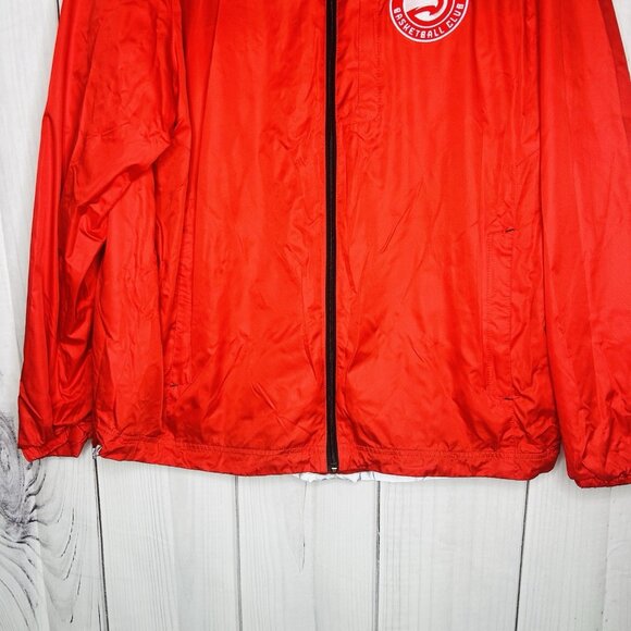 NBA GT-III Atlanta Hawks Full Zip Jacket Mens Sz XL Red Basketball Windbreaker - Picture 5 of 9